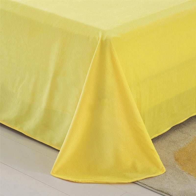 MorroMorn 5 PCS Shaggy Duvet Cover Bedding Set - Fluffy Comforter Cover Long Faux Fur Luxury Ultra Soft Cozy (Yellow, Full/Queen) - Image 5